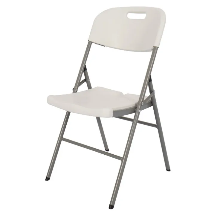 Simple Portable Dining Table and Chair Portable Backrest Outdoor Leisure Conference Plastic Folding Chairs