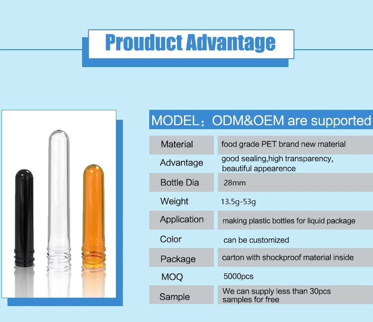 Custom Clear Transparent Edible Oil Preform Wight Mineral Plastic Water ...