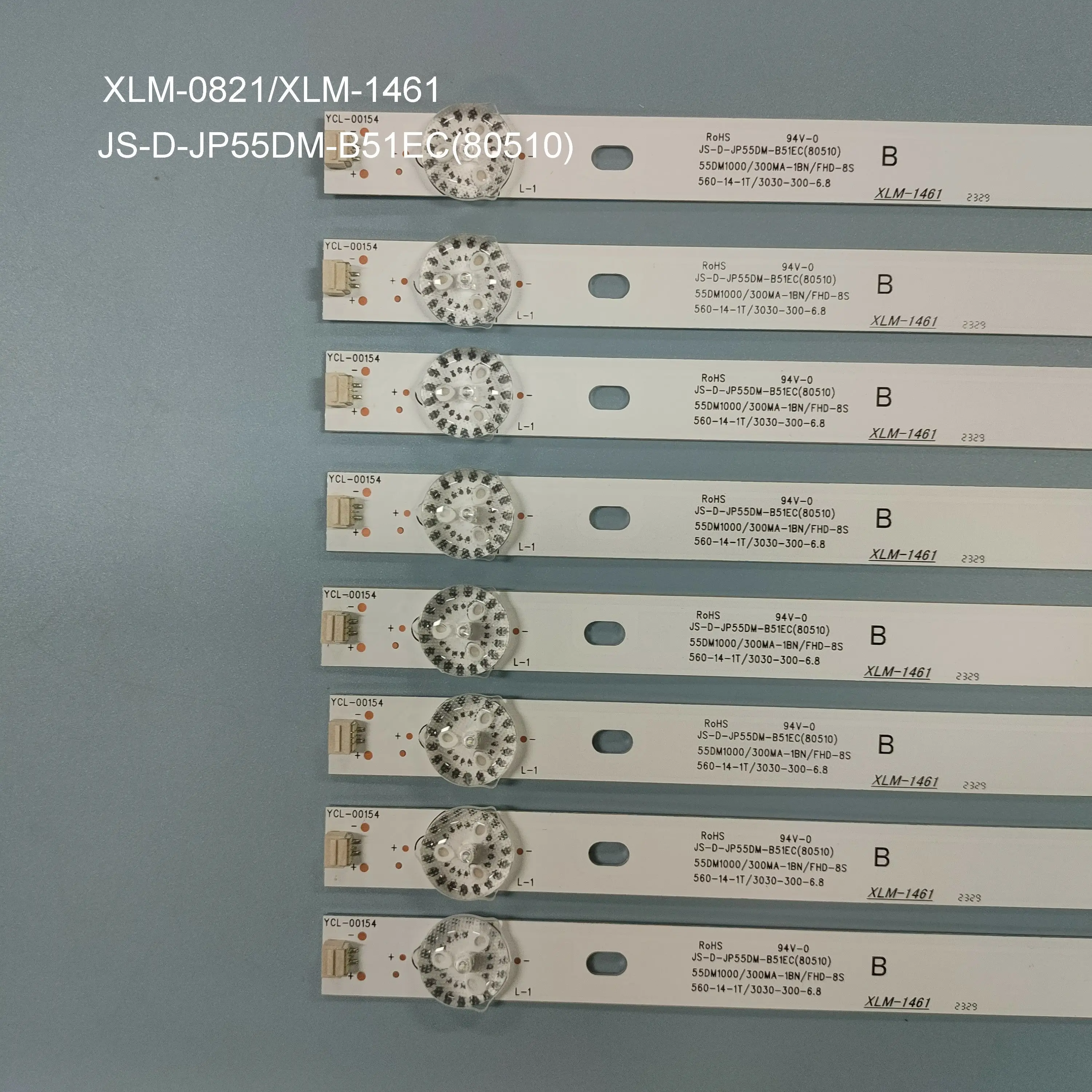 9pcs LED Backlight Strip 5 Lamp JS-D-JP55DM-B51EC (80510