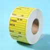 Coated paper, 80*50*1000 sheets, yellow background, black text