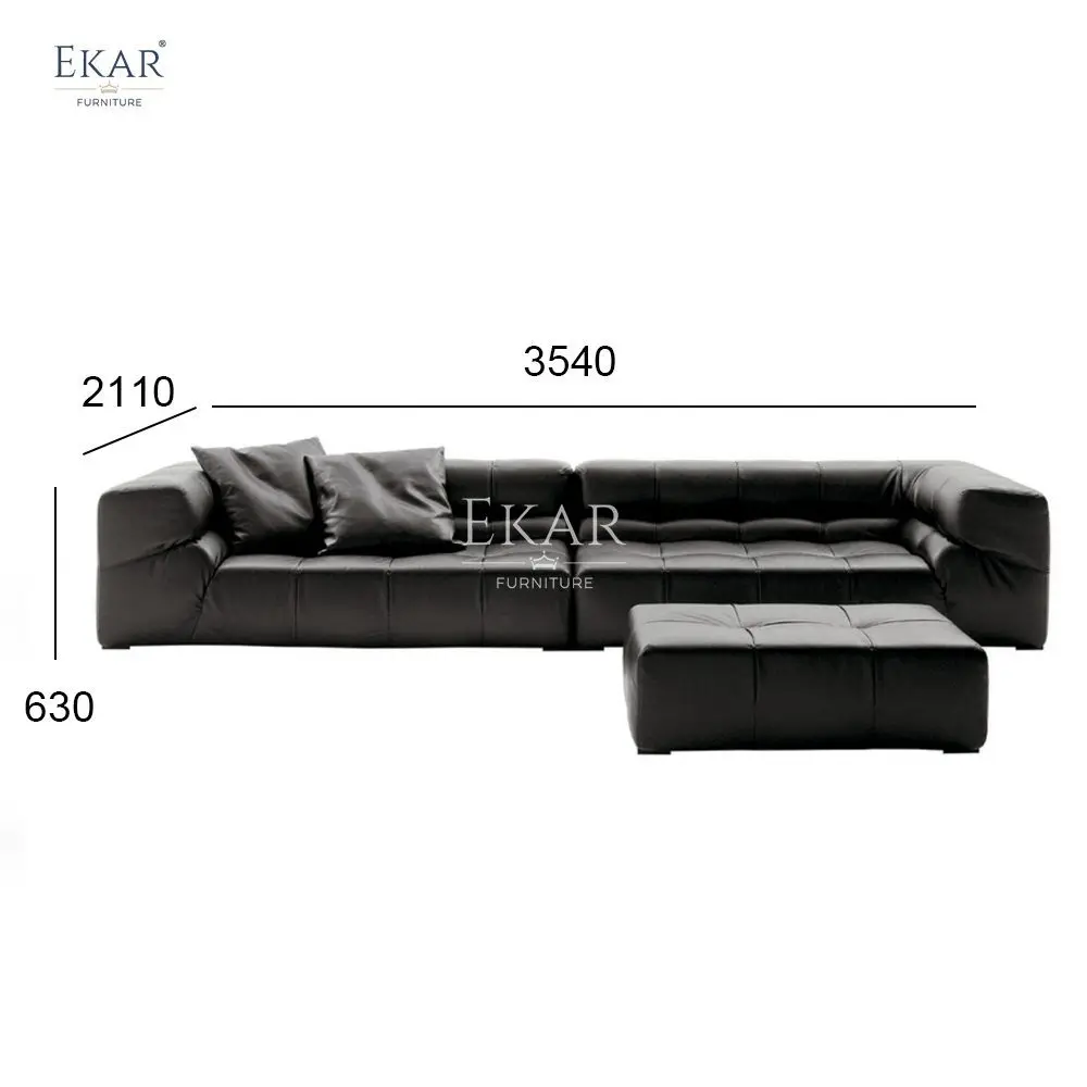 product new design modular sofa metal clasp modular sofa with versatile bottom connectors leather sectional-71