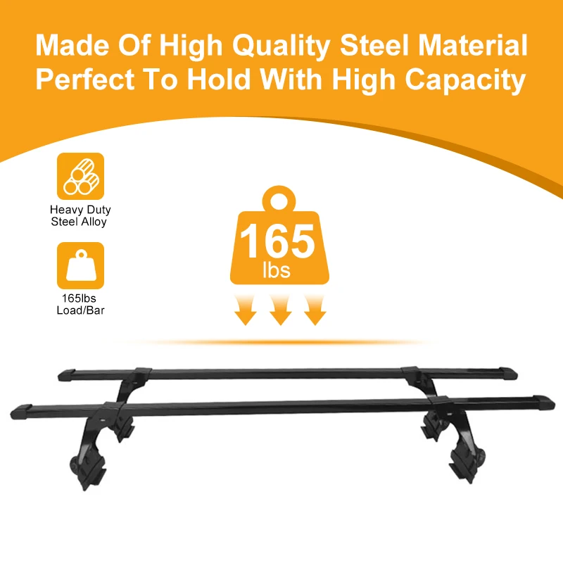 OEM Manufacturer Portable Iron and Plastic Black Universal Car 4x4 Roof Rack for Suv