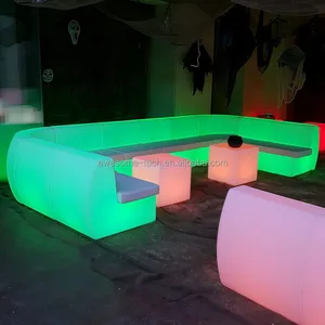 Color-Changing LED Chair Sofa Outdoor Waterproof Luminous Furniture for Poolside Garden Courtyard Relaxation
