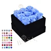 9 roses in velet square box