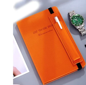 Pocket Zipper Personalized Custom School Supplies A5  Planner Journal Diary PU Leather Cover Notebook With Elastic Band