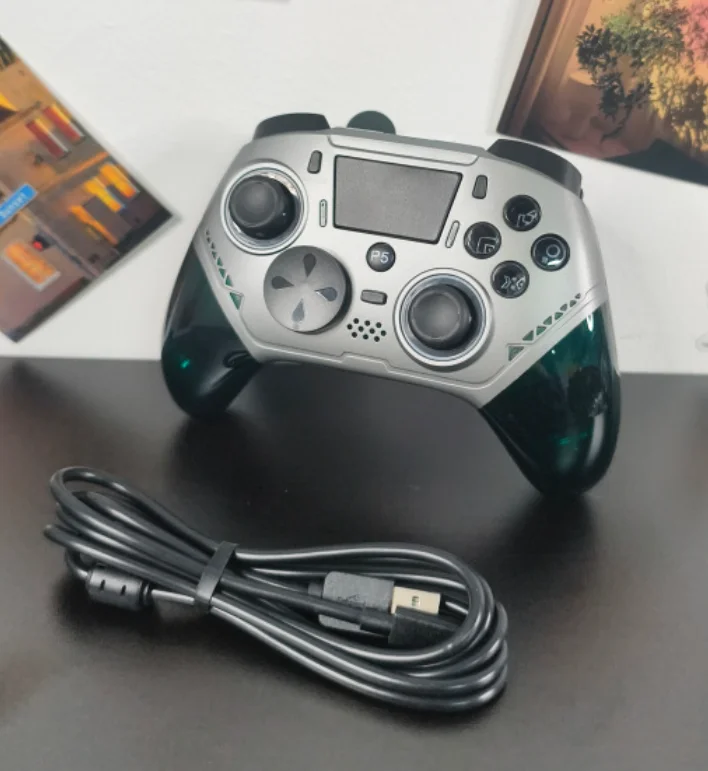 With Vibration Six Axis Motion Sensing P5 Wired Controller for PS5 Game Controller Directly Connected to PC Computer With Vibration Six Axis Motion Sensing P5 Wired Controller for PS5 Game Controller Directly Connected to PC Computer