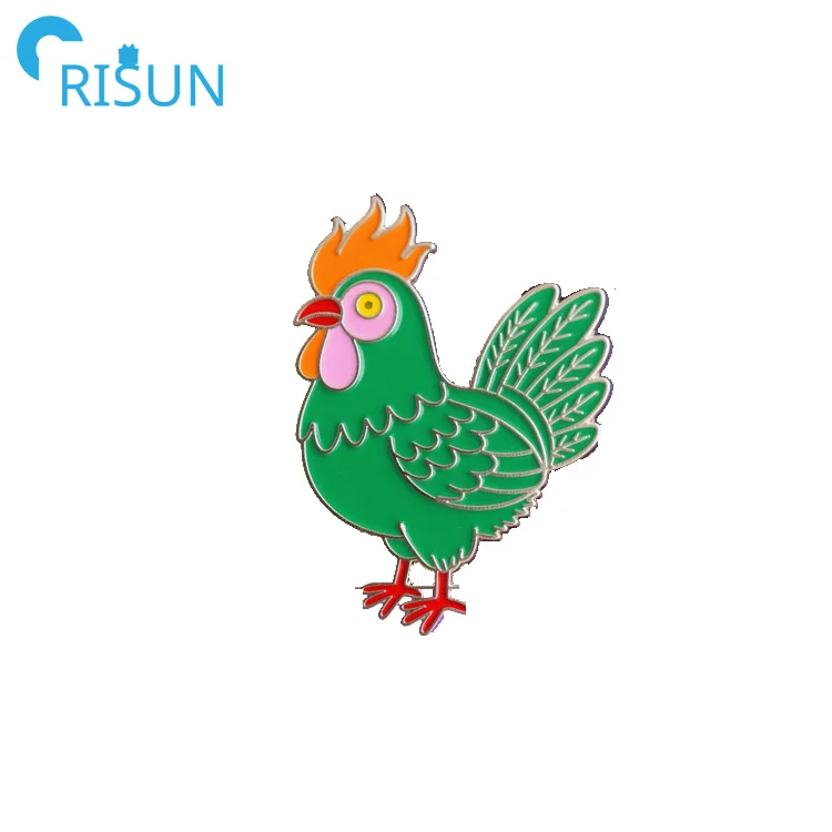 REAL SIC Mother Hen Enamel Pin - Gold Plated, Hard Enamel, Funny Chicken Brooch Gift