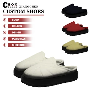 2026 New Launch Cool Men's Gradient Color Slipper Mules Shoes Chunky Thick Sole Closed Anti-Slippery Breathable Slip-On Sandals