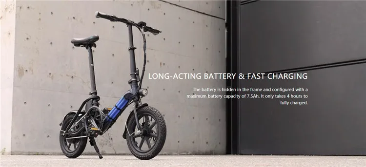 FIIDO D3 Pro Folding Ebike With 14inch Tire 250W motor 36V 7.5AH Battery Bicycle