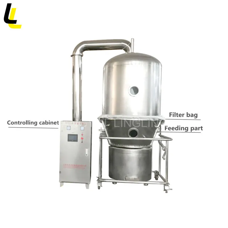 GFG WJT High Efficient Fluidized Fluid Bed Granulator Granulation Spray Dryer Hazelnut FBD Drying Machine