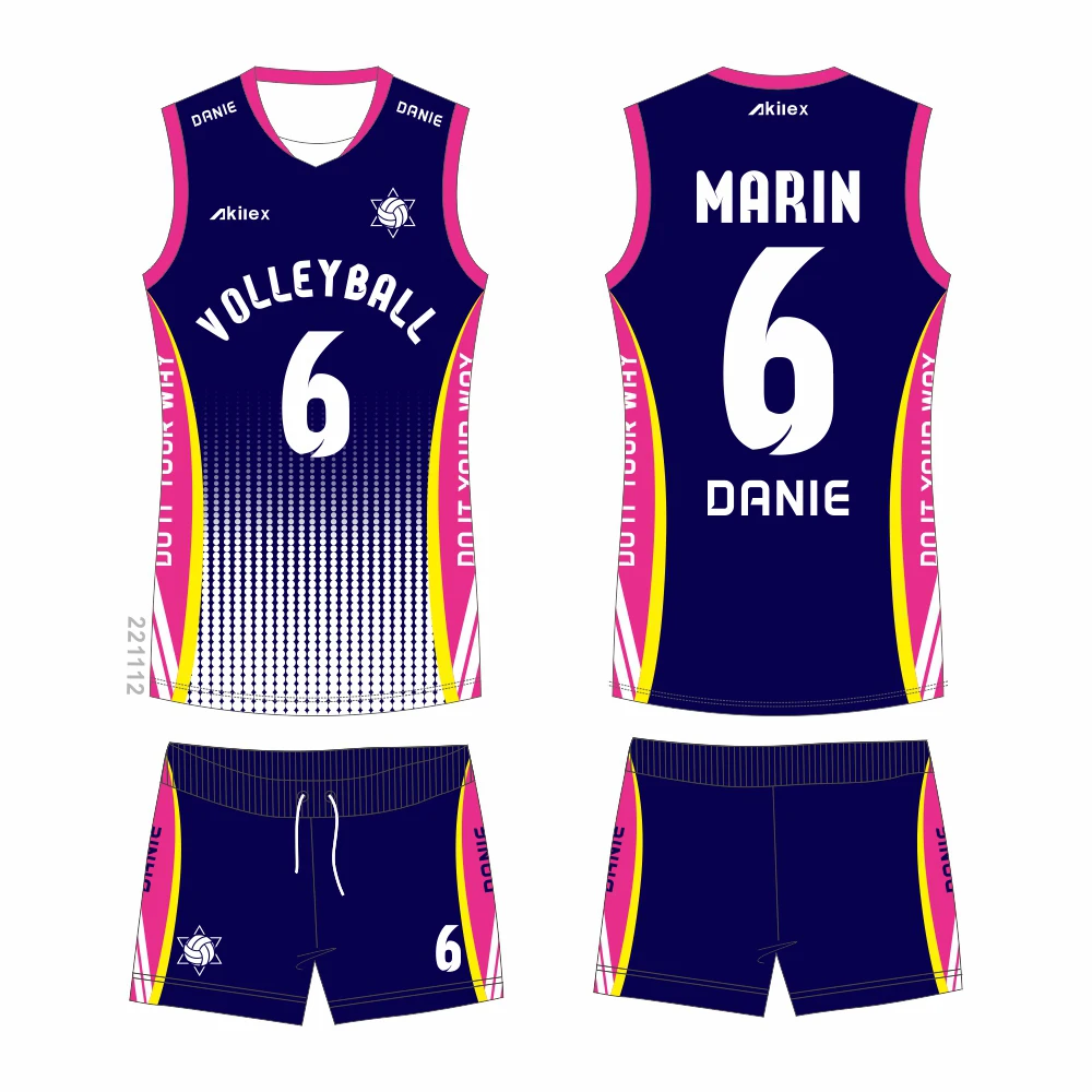 Custom New Design Latest High Quality Volleyball Uniform Designs Volleyball Shirt Beach Volleyball Jerseys