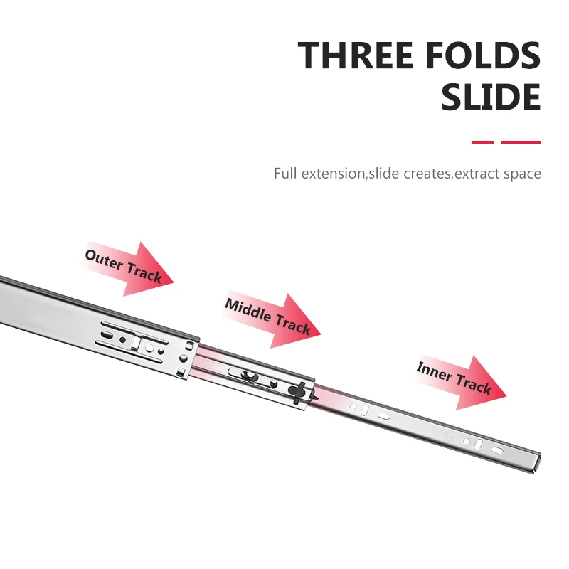 Factory Manufacturer Strong Carrying Capacity king Slide Soft Closing Soft Close Ball Bearing Kitchen Drawer Slides
