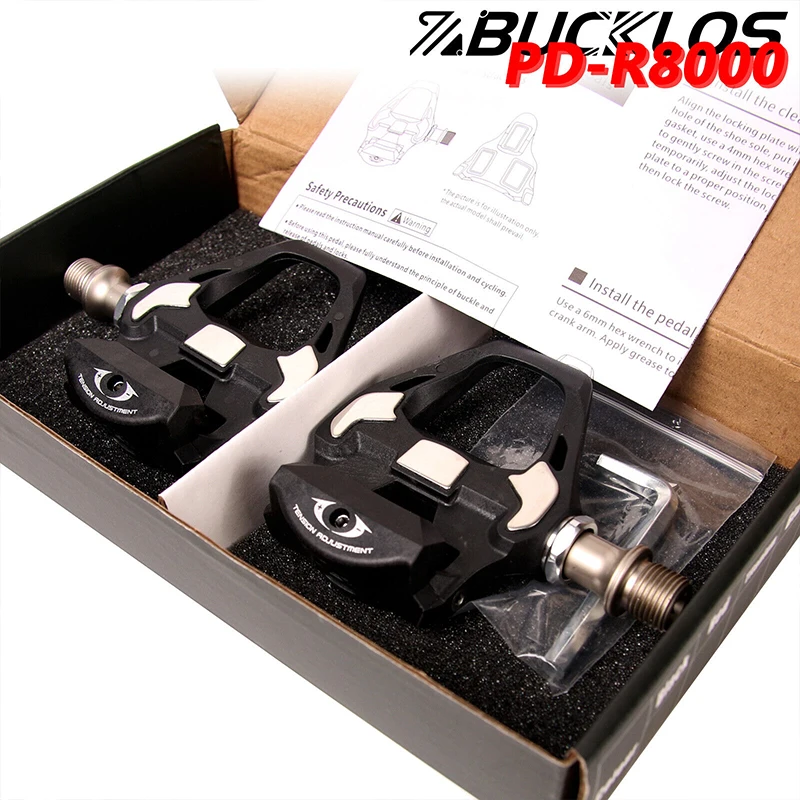 OEM/ODM BUCKLOS Fit SPD System Bicycle Pedal Ultralight Road Bike  Self-locking Pedals Bearing Road Bicycle Pedals