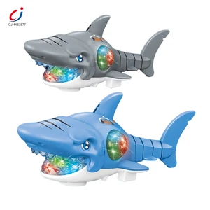 Chengji Plastic Whale Shark Toys Light Sound Cartoon Swinging Big Mouthed Electric Operated Shark Toys