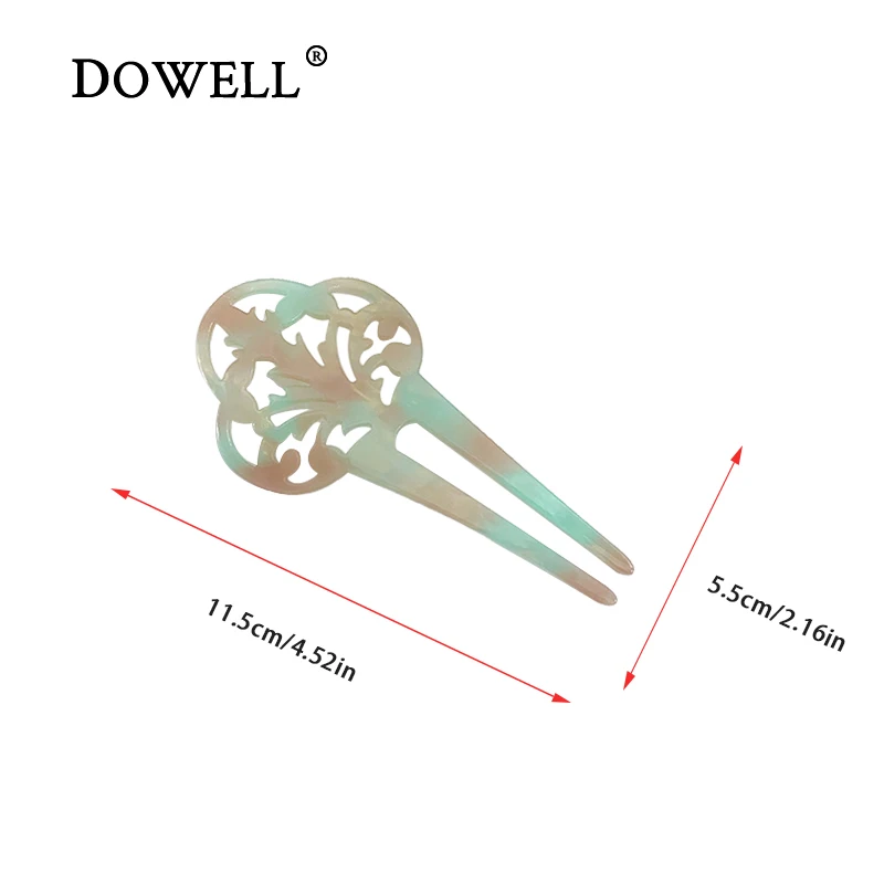 Креативные темпераментные аксессуары для волос DOWELL с двойными зубьями палочка из