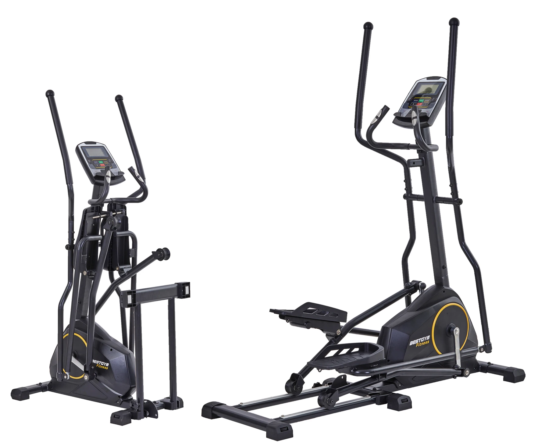 Factory Direct Sale Manual Adjustable Magnetic Resistance Body Shape Cross Trainer Folding Elliptical Machine Gym Bike Equipment