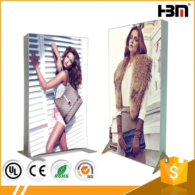 Ailbaba Com 120mm Double Sided Fabric Light Box Textile Led Lightbox Advertiser