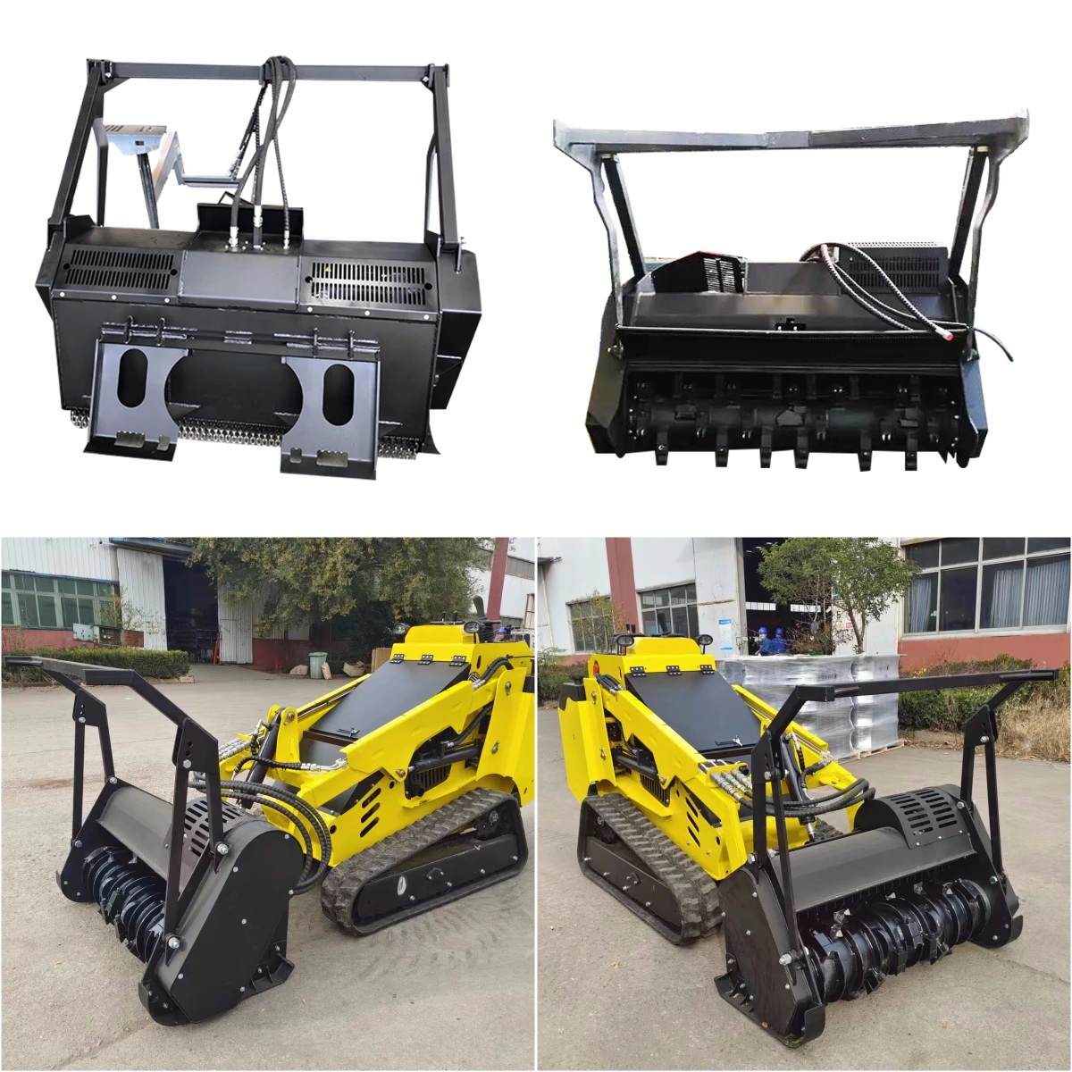 Heavy Duty Forestry Mulcher Mini Skid Steer Attachments Mulcher For