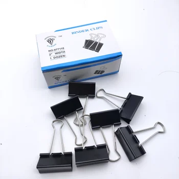 Hot sell  black long tail color dovetail clip Metal receipt clip Office data ledger reverse clip student stationery
