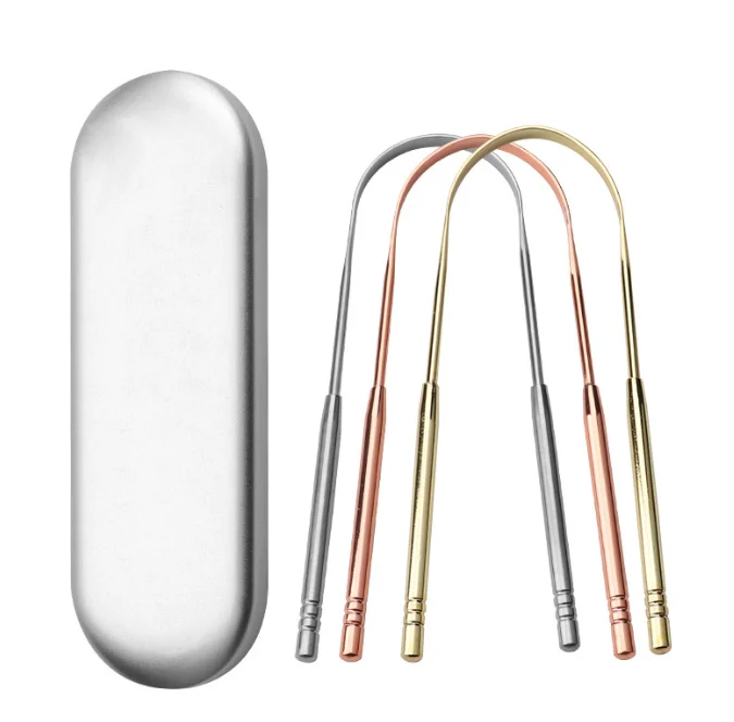 Языка из нержавеющей стали скребок очиститель зубной уход за полостью рта Металлический язычок металлолом