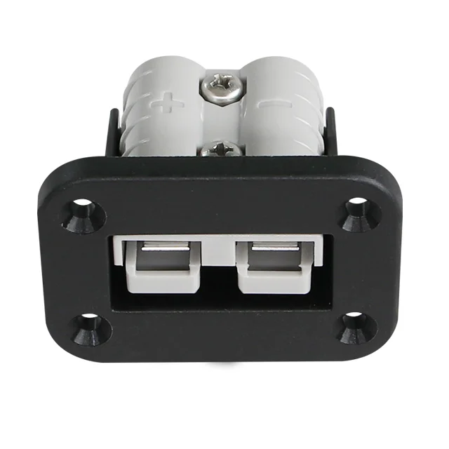 Panel Mount with Battery Connectors Plugs 50A Heavy Duty Plugs Single Flush Mount Housing