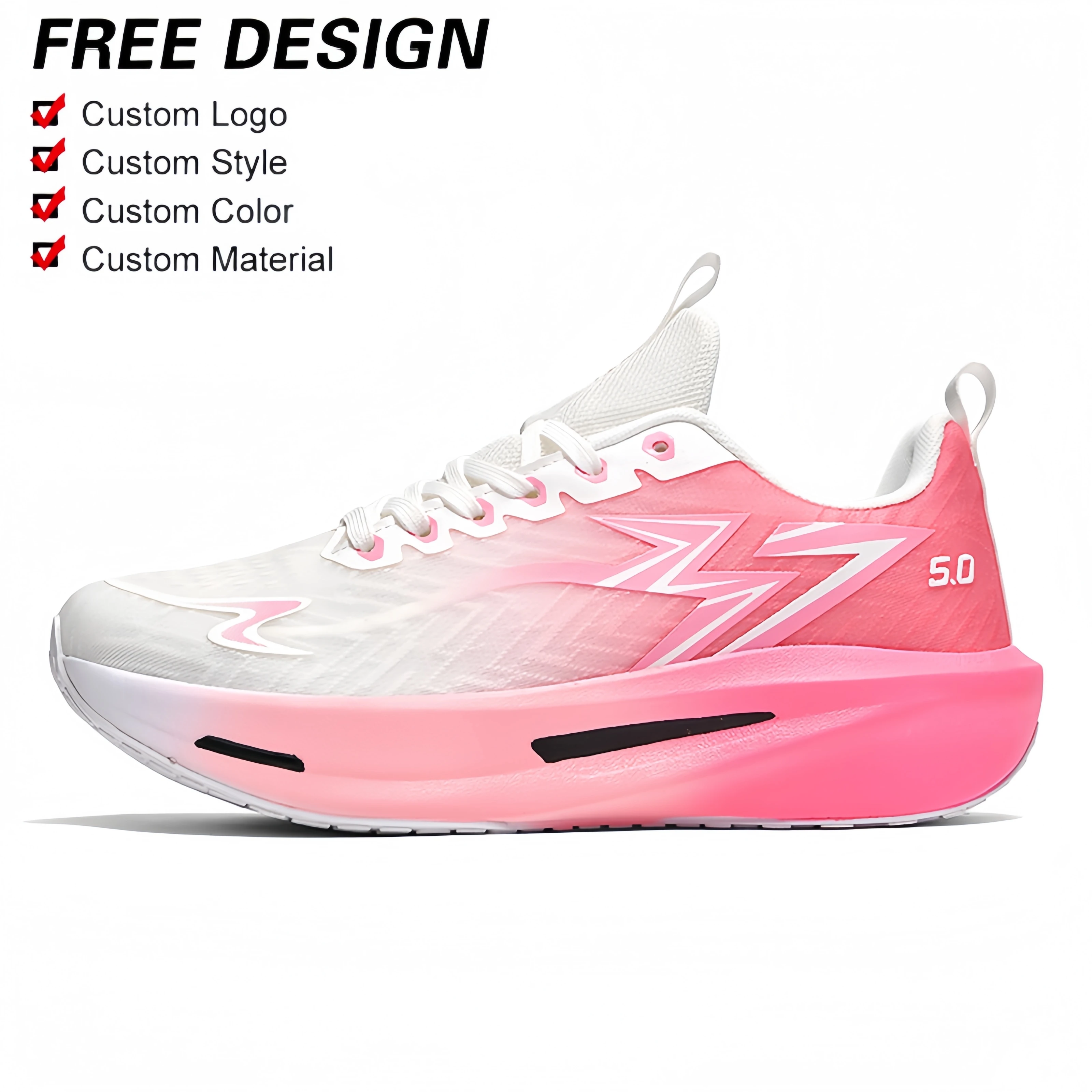 Fashionable Cushioning Flexible Running Shoes, Lightweight Carbon Board Breathable Men's Running Shoes, Breathable Sports Shoes