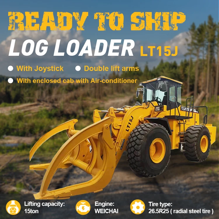 LTMG Forest Logging diesel Engine Wood Loader 12 Ton 15 Ton Timber Loader Log Grapple Loader for Sale
