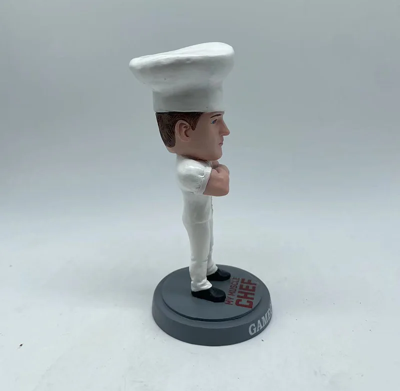 Kitchen Table My Muscle Resin Chef Figurine Chef Holding Plates Statue Kitchen