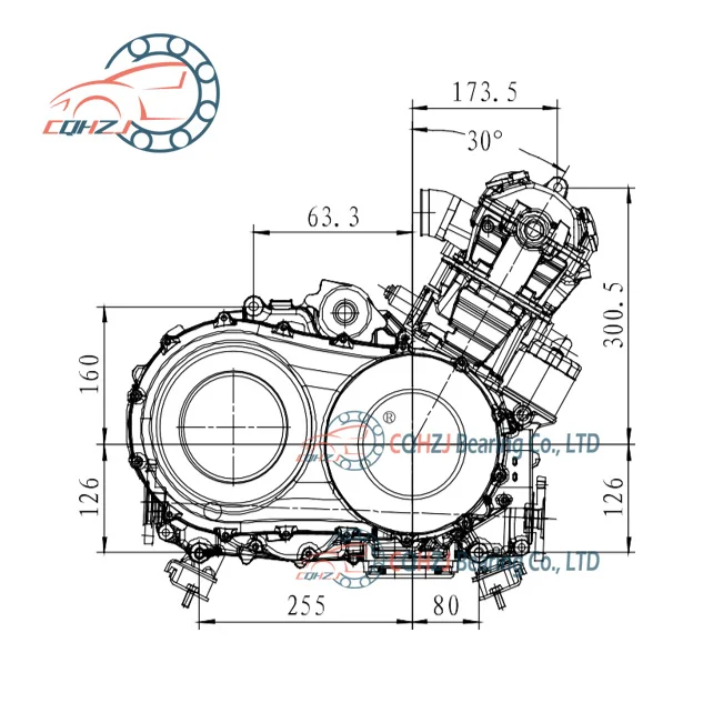CQHZJ High Quality 500CC UTV Engine UTV500CC 600CC 650CC Horizontal Engine