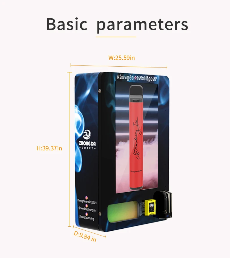 Id Card Reader Vending Machine Age Verification 32 Inch Mini Touch