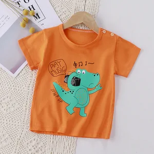 High Quality Clothing Boys Plain Tops Design Children Shirts Preppy Style Cotton Fabric Short Sleeves Shirt for Kids
