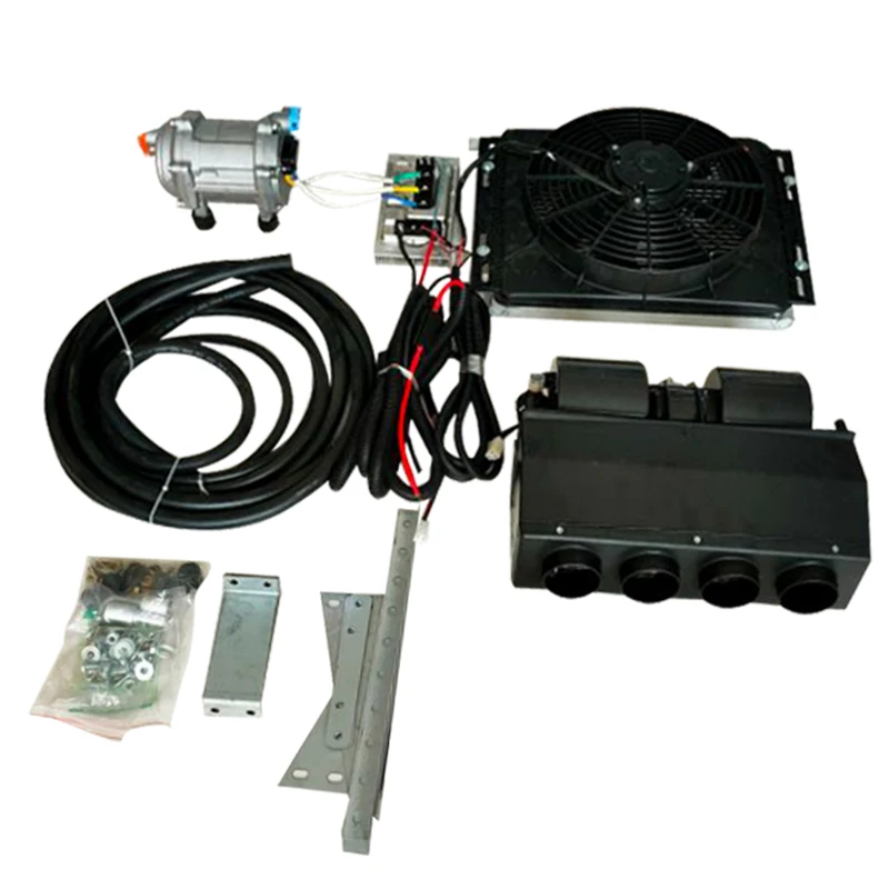 12V  Electric Car Air Condition Split air Conditioner 24V Auto AC Evaporator Parking Cooler