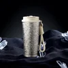 Titanium-style coffee cup  bright moon silver