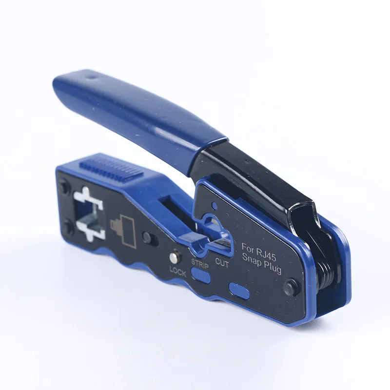 RJ45 UTP Crimping Network Tools Ethernet Cable Stripper Through-hole Connector CAT5/6/7/8 Pliers Pressing Wire Clamp Tongs Clip