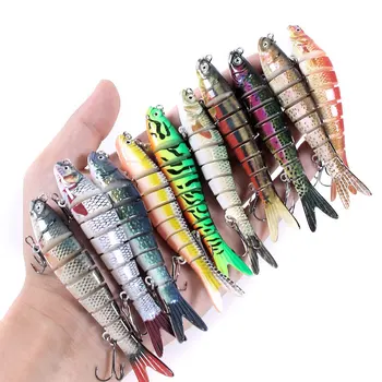 Sinking Multi-Jointed Fishing Lure Set, Multi-Segment Minnow Bait, Plastic Hard Bionic Lure Outdoor Fishing Tackle – Minnow – view 2