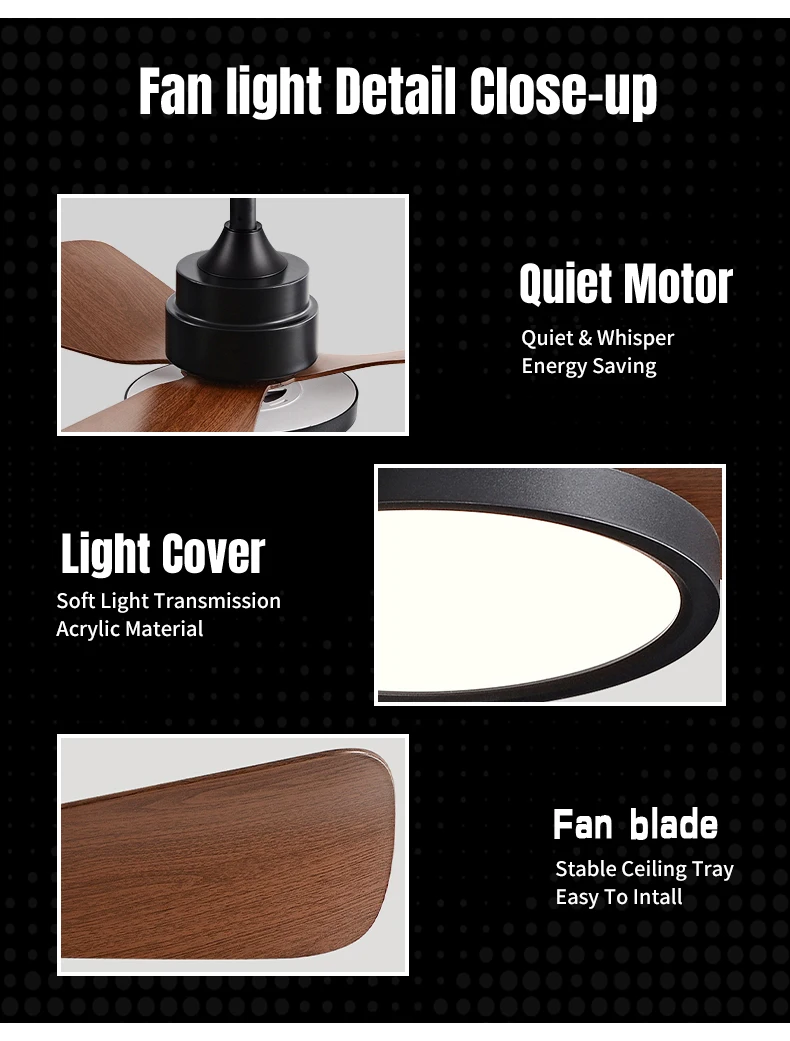 product factory direct modern ceiling fans with lights and remote dimmable 3cct reversible bldc motor abs blades for bedroom living room-7