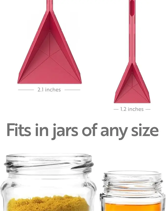 Polygons Flat 3-in-1 Measuring Spoons - 2 Spoons With 6 Different Sizes Multifunction Folds Flat Kitchen Gadget Utensils Scoop