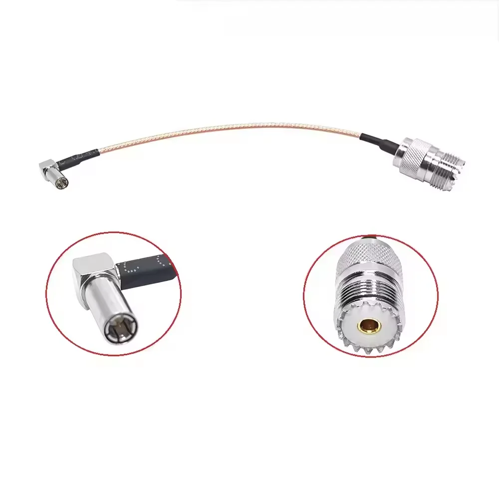 Factory UHF SO239 Female Jack to Motorola Service MS-147(06) Right Angle RA 90 Degree Pigtail Extension Rg316 Cable Assembly