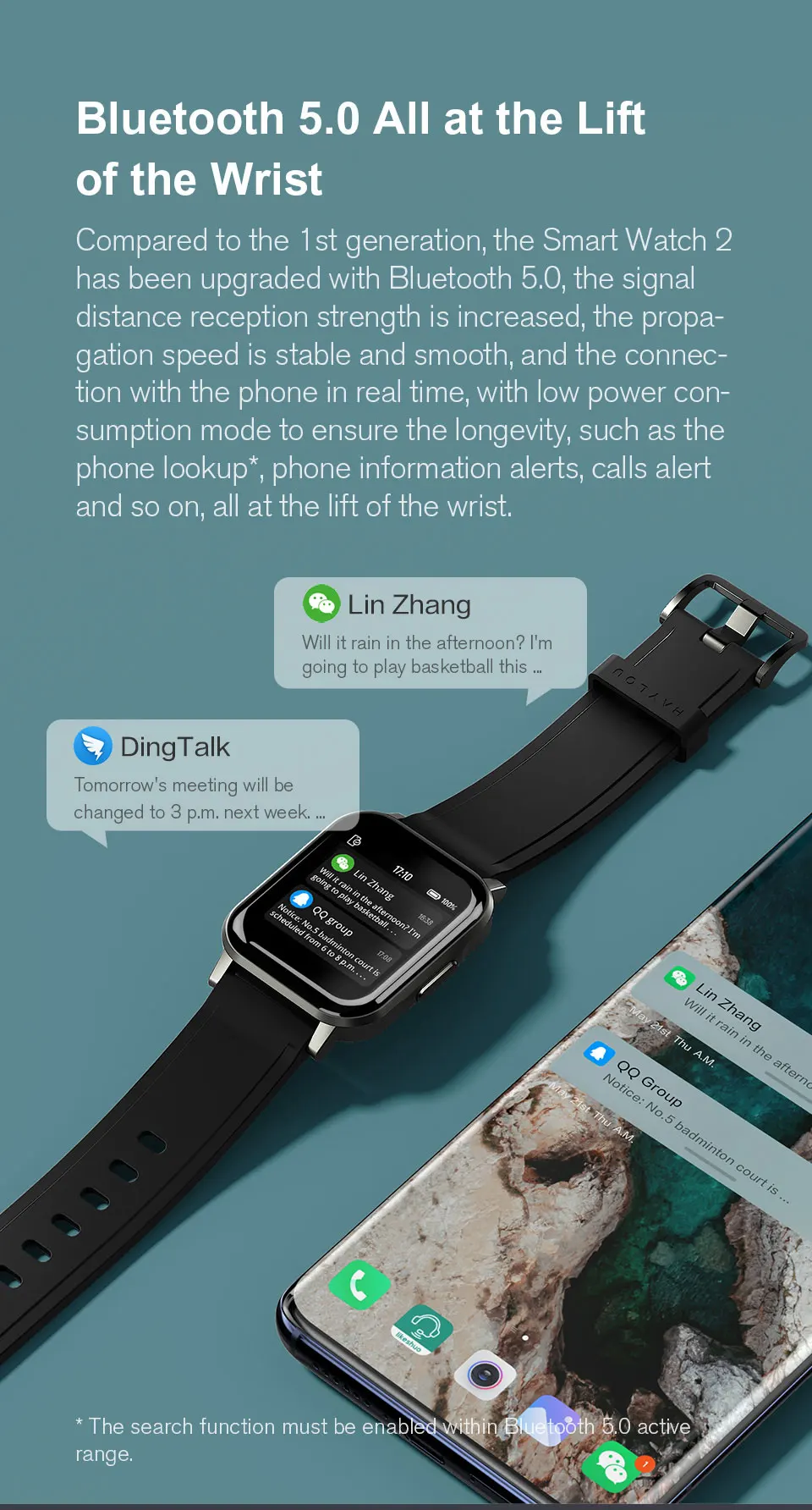 Смарт-часы Haylou LS02, английская версия, водостойкие IP68, 12 дюймов