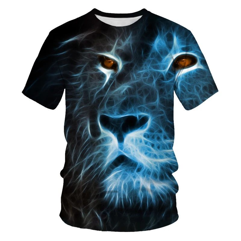 Lion 3D Printed Shirt for Men 3D Digital Printing tshirt Man Clothes All Over Print T-shirts Animal Graphic Custom Clothing