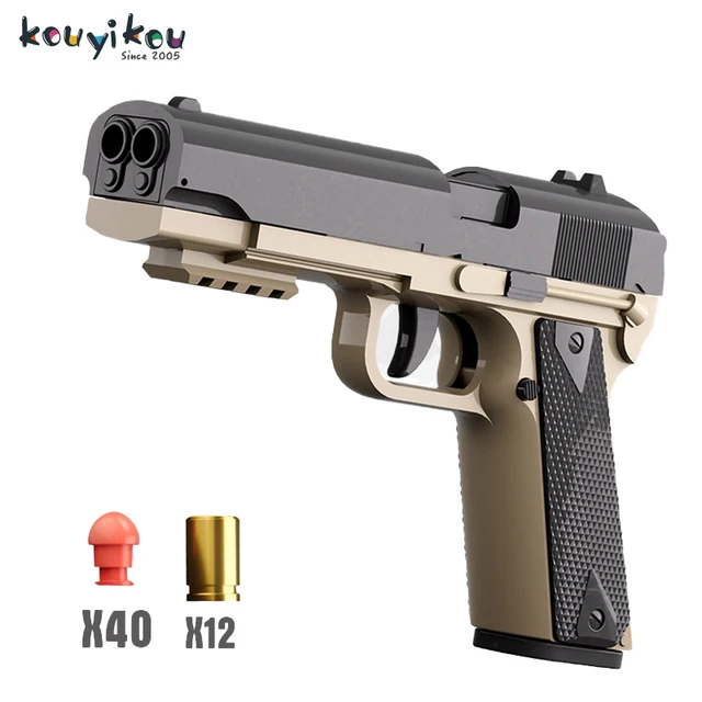 Shooting Game Toy Guns For Adults Kids Soft Bullet Blaster Gun Pistol With Foam Darts And Jump Ejecting Mag Indoor outdoor game