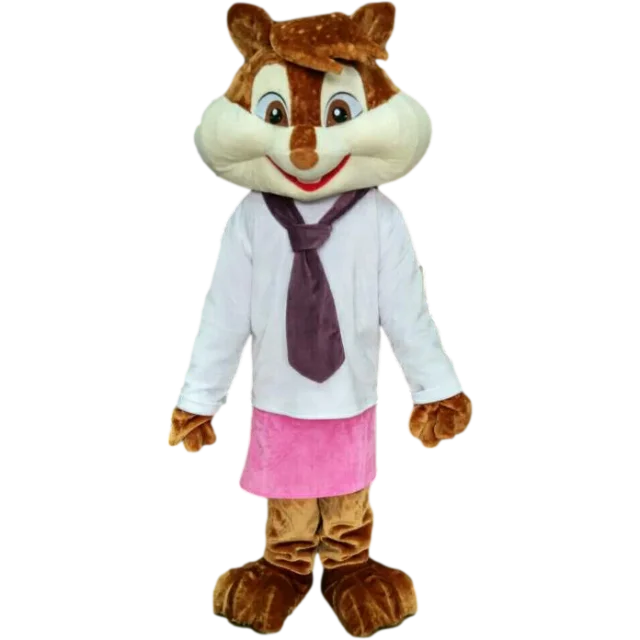 Custom Chipmunks Mascot Costumes Adult Character Cartoon Miss Chipmunk ...