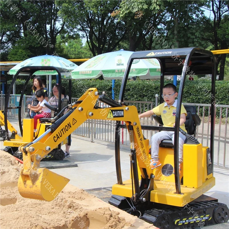 Vekain Playground Amusement Park Equipment Children Sand Ball Digger With  Push Handle Coin-Operated Mini Electric Excavator