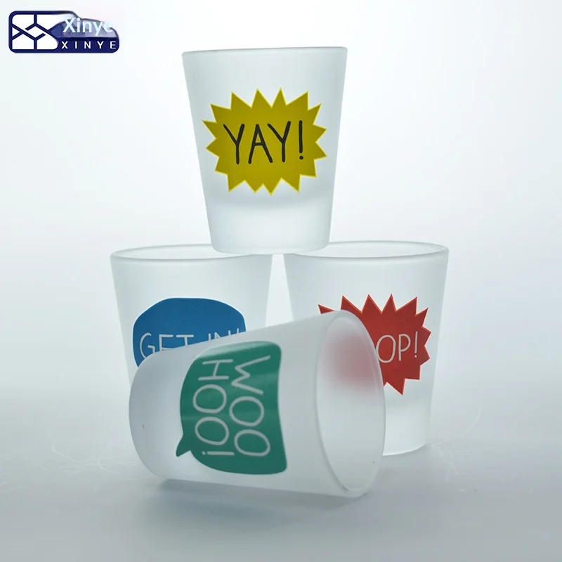 Supply 2oz Frosted Small Wine Glass Set Transparent Liquor Glass XY1032A Spirits Glass Cup Can Print Logo Modern Design preview 3