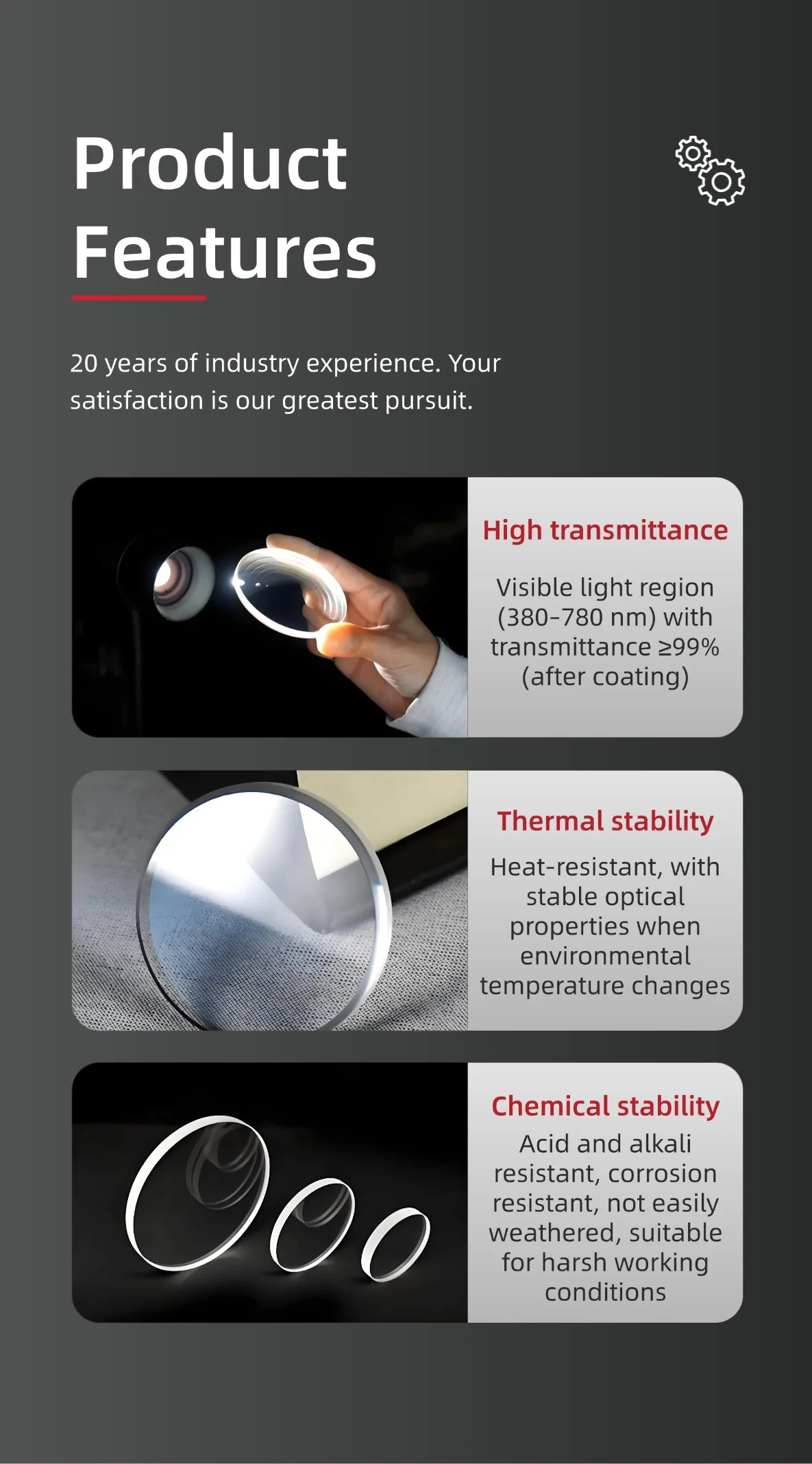Tempered glass thickness comparison samples
