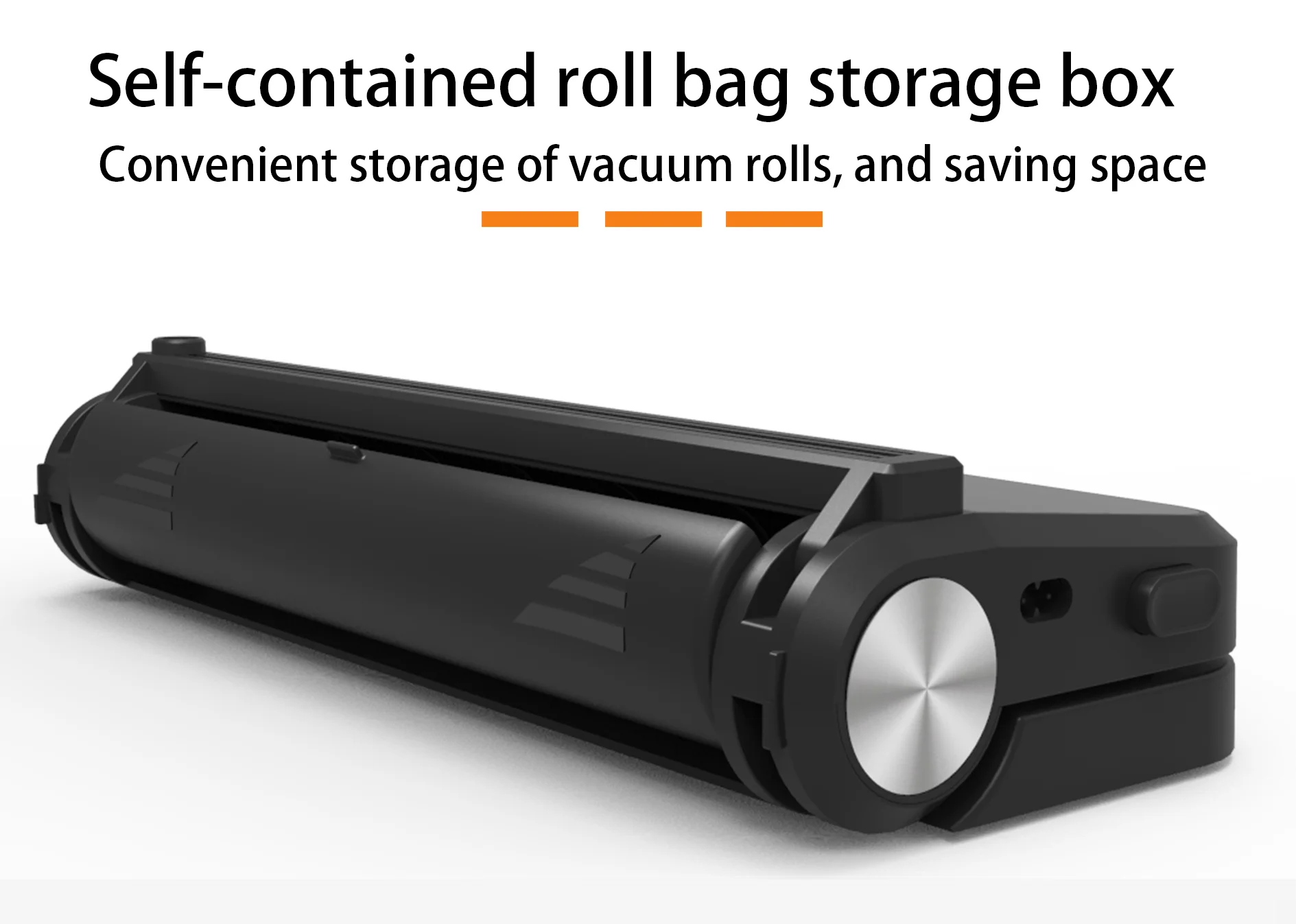 Private Label Kitchen Small Appliances Automatic Vaccum Glass Jar Vacuum Sealer Machine With  Bag Roll Box