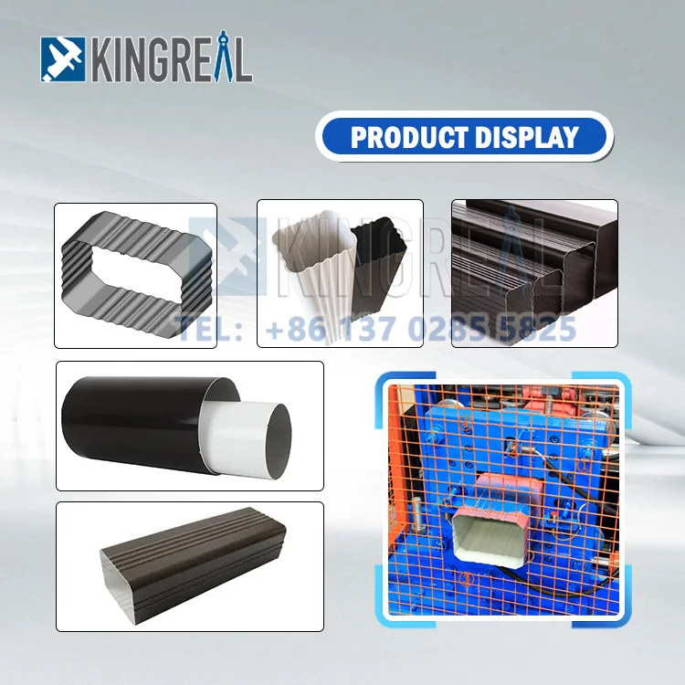 Metal Gutter Downspout Roll Forming Machine Rain Gutter Bending Making Machine  Round Downspout Machine
