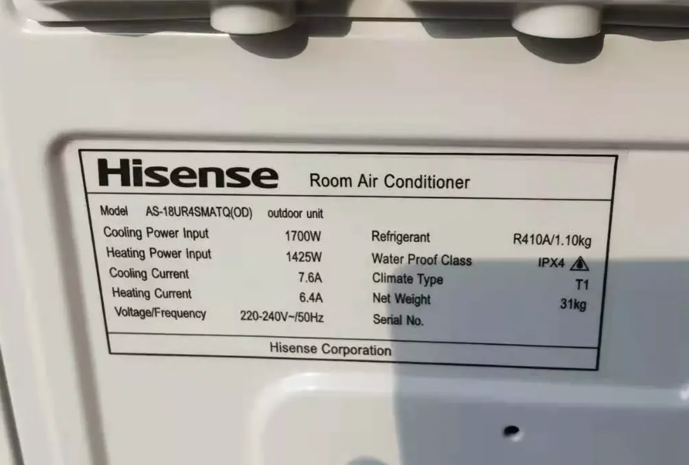 Ghana Hisense 18000btu 1.5ton Wall Mounted Air Conditioning Split Aire