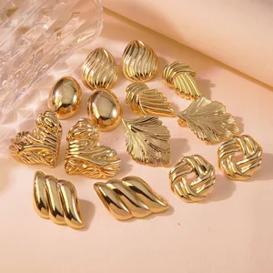 Hot Sale Stainless Steel Geometric Stud Earrings Trendy High Sensitivity Cross Border Fashion for Gift