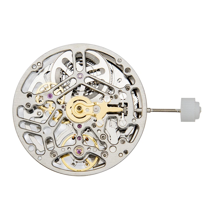 Custom Mechanical Flying Tourbillon Skeleton Watch Automatic Movement